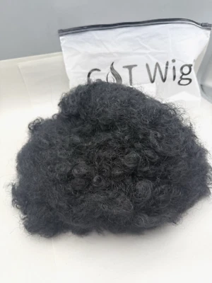 Adult 70s Curly Afro Retro Disco Dude Black Wig Costume Accessory *READ.. - Image 1 of 4