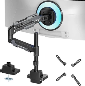 Heavy Duty Space Saving Monitor Arm mount 24-57" 66lbs Adjustable Gas Spring - Picture 1 of 7