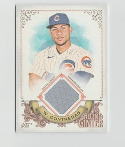 WILLSON CONTRERAS 2021 TOPPS ALLEN & GINTER GAME USED JERSEY PATCH RELIC CHICAGO - Bild 1 von 2