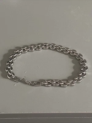 Classic Elegant Watch Link Bracelet 18k White Gold Plated 8” - Image 1 of 4