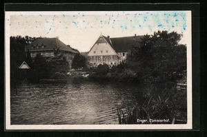 Ansichtskarte Enger, Ebmeierhof vom Wasser aus  - Picture 1 of 2