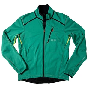 Chaqueta de ciclismo Gore Bike Wear Windstopper Soft Shell para hombre L verde cremallera completa NUEVA - Imagen 1 de 10