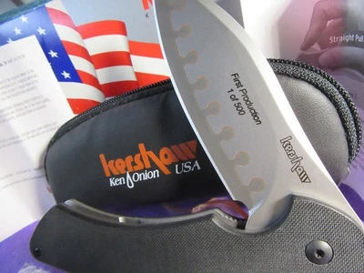 Kershaw Junkyard Dog II, hoja compuesta ultra rara. 1st Prod Run 1 de 500. Nuevo en caja Foto 1 de 4