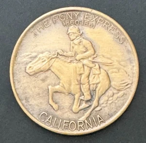 Pony Express California Medal Token American Revolution Bicentennial 1976 - Picture 1 of 2