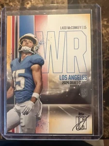 2024 Topps Signature Class Football Ladd McConkey RC - Chargers - Picture 1 of 2