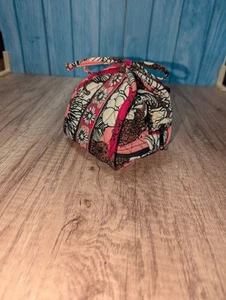 Vera Bradley All Wrapped-Up Jewelry Travel Organizer Retired Pattern Mocha Rouge - Picture 1 of 14