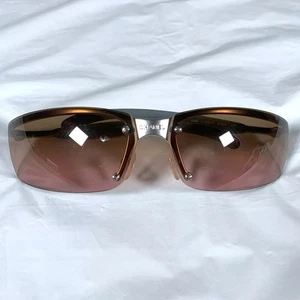 Vintage Chanel Rimless Sunglasses 4008 w/ Case & Cleaning Cloth Coco CC Italy - Picture 1 of 24