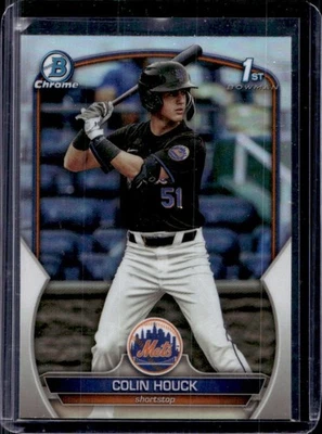 2023 Bowman Draft Colin Houck Chrome Refractor 1st #BDC-175 Mets - Image 1 of 2