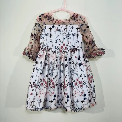 Vestido Formal Pippa & Julie Niña Flor Boda Fiesta Floral Encaje Superposición 4 Foto 1 de 4