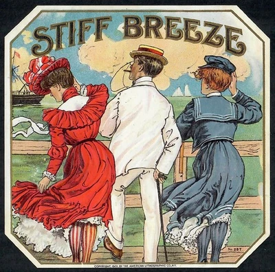 Etiqueta de cigarro exterior Stiff Breeze de colección Foto 1 de 2