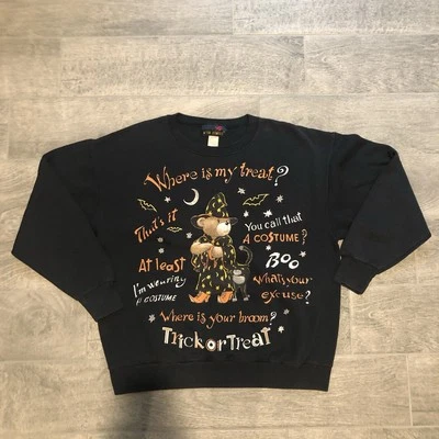 Vintage 90s Active Elements Halloween Trick Or Treats Sweater Women’s Size XL - Image 1 of 4