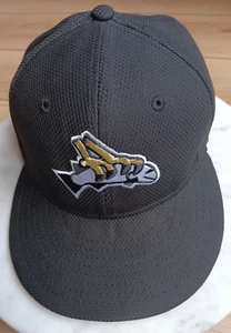 MISSOULA OSPREY Men's 7 Fitted New Era Baseball Hat Cap Black Minor League - Imagen 1 de 13