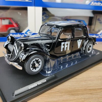 VOITURE SOLIDO CITROEN TRACTION 7 FFI NOIR 1944  1:18 NEUF BOITE S1800908 - Photo 1/4