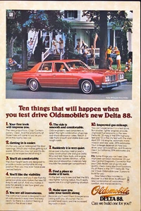 1977 Oldsmobile Delta 88 Vintage Print Ad - Picture 1 of 1