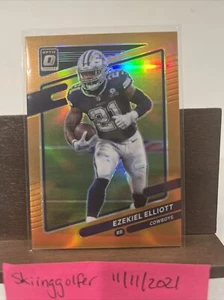 2021 Donruss Optic Orange #23 Ezekiel Elliott /199 - Dallas Cowboys - Picture 1 of 2