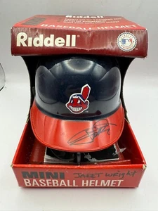 New 1997 Cleveland Indians Riddell Mini Helmet Chief Wahoo Auto Jaret Wright - Picture 1 of 6