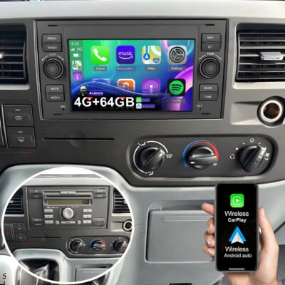 4+64GB Android 15 Carplay Für Ford Transit MK7 2007-2012 Autoradio GPS Navi WIFI - Bild 1 von 4