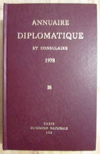 1978 DIPLOMATIC AND CONSULAR YEARBOOK PERSONAL EMBASSIES FRANCE - Picture 1 of 1