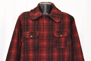 vintage 60s WOOLRICH 503 WOOL CHECK PLAID HUNTING WOOL WINTER JACKET COAT XL 44 - Picture 1 of 5