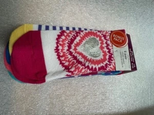 brand new multi colors girls low cut socks 6 pairs size 4-10 - Picture 1 of 3
