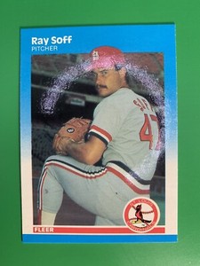 1987 Fleer Glossy Ray Soff RC #309 St. Louis Cardinals