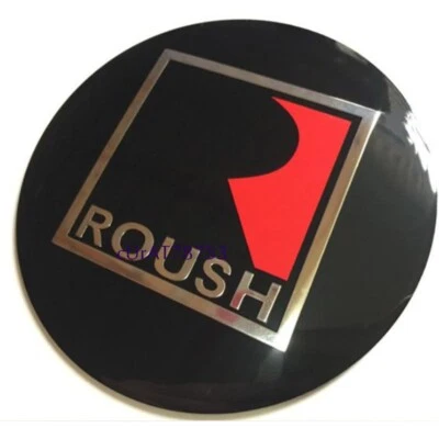 8.5CM Round R Roush STEERING WHEEL CENTER Aluminum Emblem Sticker For Mustang - Image 1 of 2
