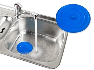 MAXIMEX Abdeck Stopfen Universal Wasch Becken Stöpsel Silikon Ø 11 cm Spüle - Bild 1 von 8