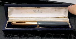 VTG Parker 51 - Vacumatic Dove Grey Fountain Pen- With Box Made In USA - Picture 1 of 18