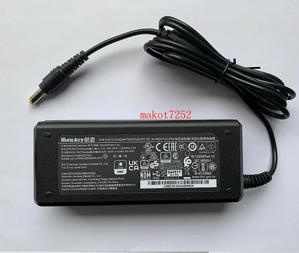 New Original OEM 19V 4.74A AC Adapter&Cord for JMGO N7L HKA09019047-6U Projector - Image 1 of 3