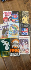 BASEBALL POCKET SCHEDULE SKED LOT OF 9 TWINS ROYALS RED SOX A'S GEORGE BRETT 