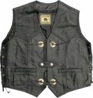  Kinder Lederweste,Biker Country Western 50s Rockabilly Children Leather vest