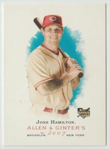 2007 Topps Allen & Ginter #4 Josh Hamilton Baseball Card Cincinnati Reds
