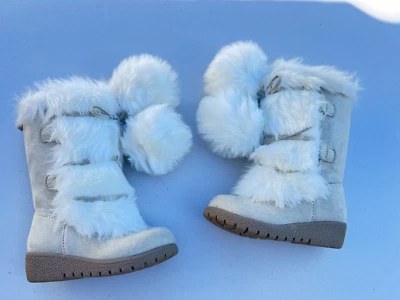 Botas OLD NAVY Bebé Niñas Talla US 6 Piel Seude 13.5 Zapatos Foto 1 de 4