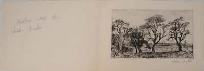 Claude BRETON : Amoureux dans un parc, Gravure originale signée - Photo 1/4