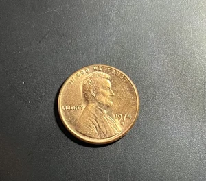 1974 D Lincoln Penny With Filled Mint Mark - Picture 1 of 5