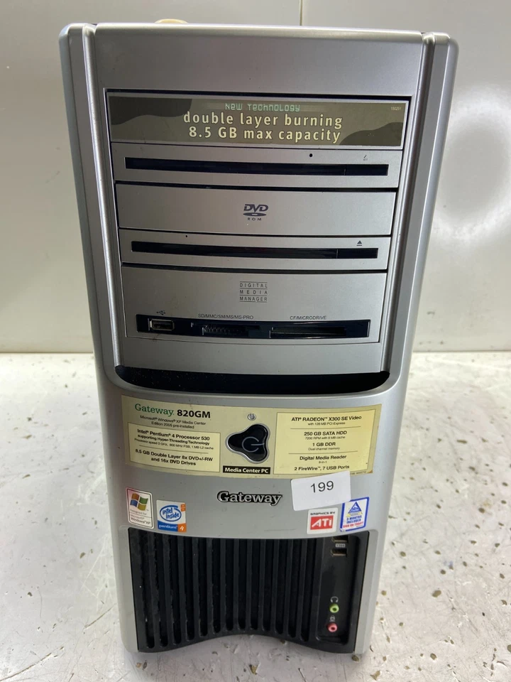 Gateway 820GM Intel Pentium 4 530 3.00GHz 512MB NO HDD - Image 1 of 4