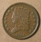 1/2C 1832 CLASSIC HEAD HALF CENT VF DETAILS AVENUECOIN 1/2C 1832 CLASSIC HEAD HALF CENT VF DETAILS AVENUECOIN