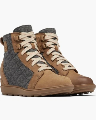 Sorel Evie II женщин на танкетке ботинок желтовато-коричневый/серый размер 9 М новый без коробки - Изображение 1 из 4