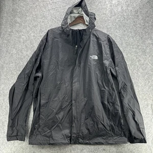 North Face Jacket Mens 2XL Black DryVent Hooded Waterproof Rain Outdoor Coat - Picture 1 of 16