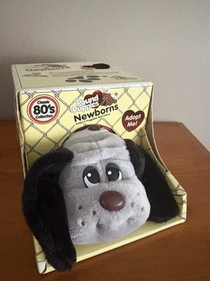 Pound Puppies Newborns Plush Toy Dog Grey Black Removable Diaper 2021 - Image 1 of 4