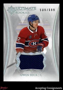 2023-24 Ultimate Collection Jerseys #115 Owen Beck RC Rookie JERSEY 509/599 - Picture 1 of 2