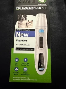 2 in 1 pet nail rechargeable grinder NEW - Picture 1 of 4