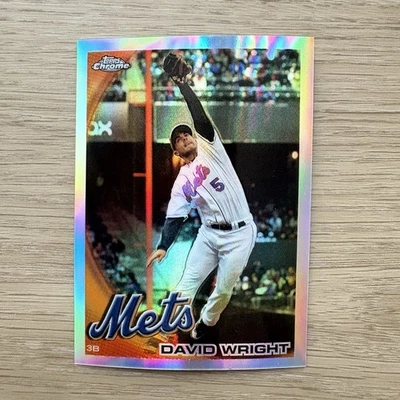 2010 Topps Chrome David Wright Refractor #22 New York Mets (slightly curved) - Image 1 of 2