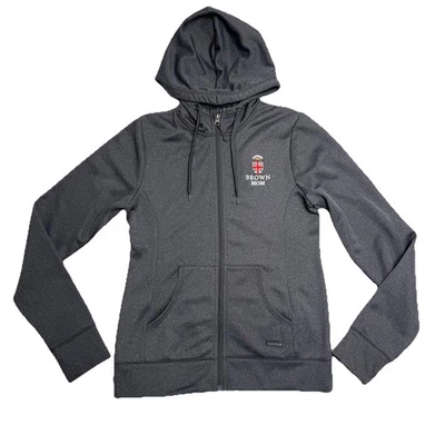 Sudadera con Capucha Marrón University Mom Cremallera Completa Mujer Talla XS Colegio Madre Escudo de Armas Foto 1 de 4