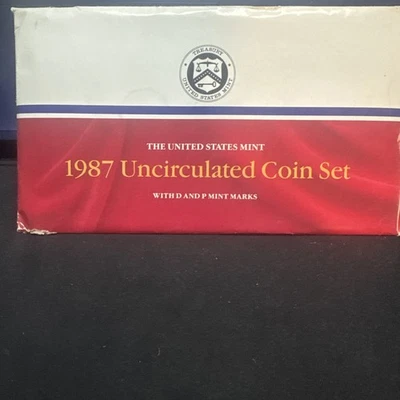 1987 Uncirculated D and P Proof  Mint Sets In Original Packaging - Image 1 of 4