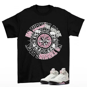 Back Track Sneaker Shirt Black to Match Jordan 5 Medium Soft Pink HQ7978-102 - Picture 1 of 2