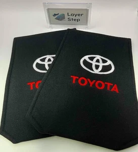 2x TOYOTA Headrest Covers Car Seat Logo Embroidered New Free Shipping From Japan - Bild 1 von 8