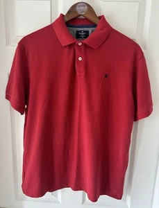 Hackett London Men’s Red Polo Neck Cotton T-Shirt & Logo UK Size Large - Picture 1 of 9