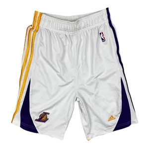 Adidas Los Angeles Lakers Basketball Shorts Lg White NBA Athletic Bermuda Photos - Picture 1 of 13