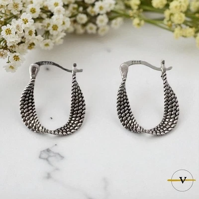 ORECCHINI DONNA RODIATI ARGENTO 925 FORMA OVALE CM VINCENT PAUL - Immagine 1 di 4